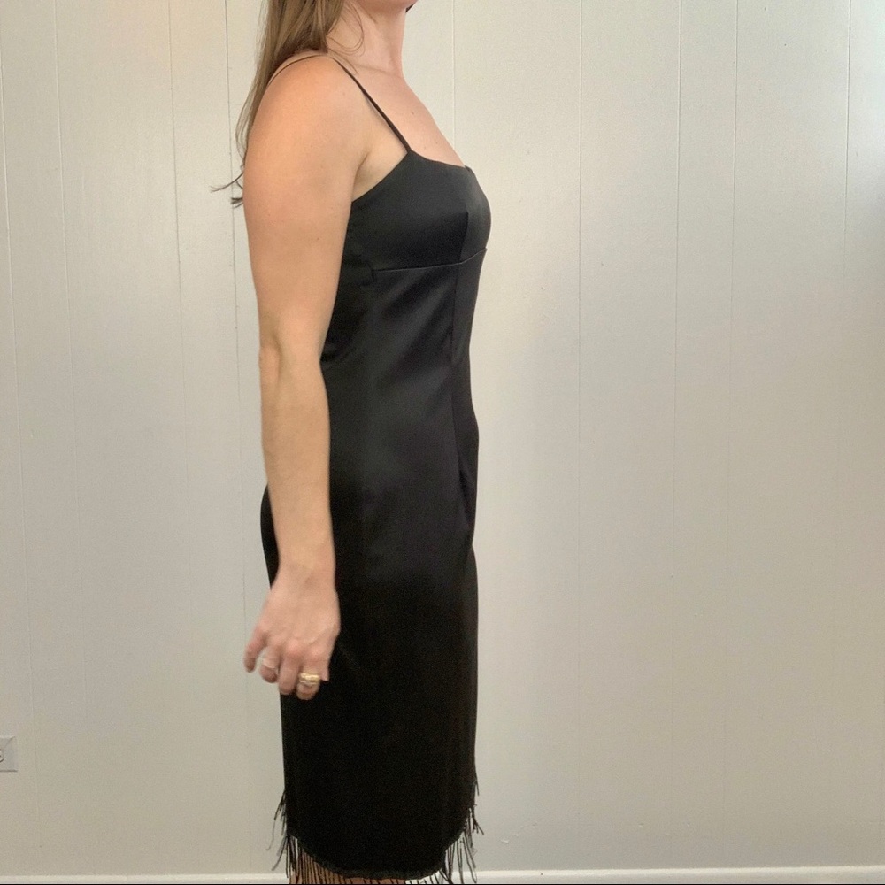 VINTAGE Little Black Dress Beaded Hem | C14 - Picture 4 of 13